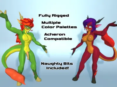 Acheron Longma Nude Low-poly 3D model