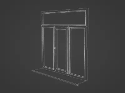 PVC window Low-poly 3D model