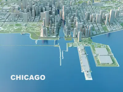 Chicago City 3D Model 3D model