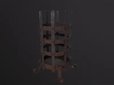 Dungeon Brazier 3D Model Low-poly 3D model