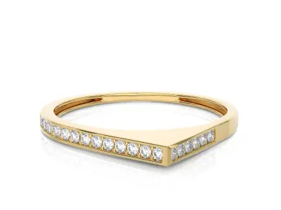 Light Minimalist Diamond Ring 3D print model