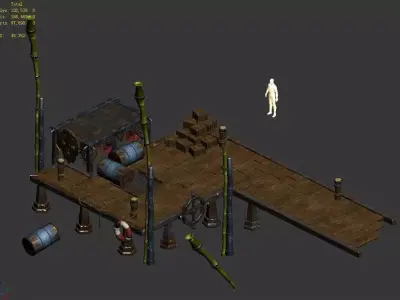 Steam Harbour - Small Harbor 01 3D model