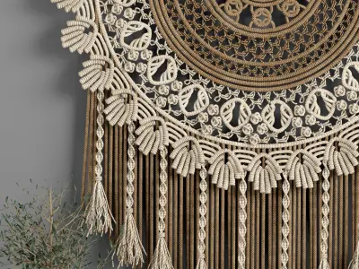 macrame decor set 10 3D model