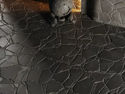 No10 Slate Floor Stone - PBR - 4K - PNG - Seamless Texture