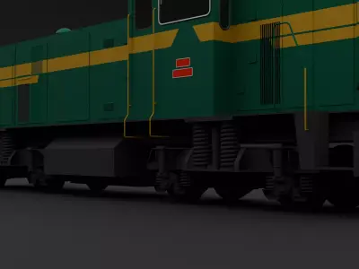 DE11000 Diesel-Electric Shunter Locomotive Low-poly 3D model