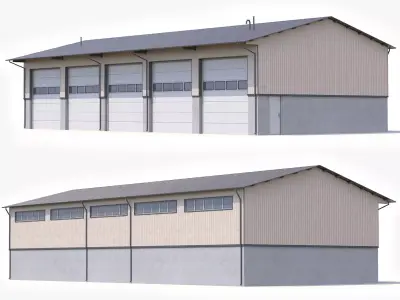 Industrial Building 40 PBR Low-poly 3D model