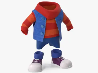  Cartoon Costume Blue 