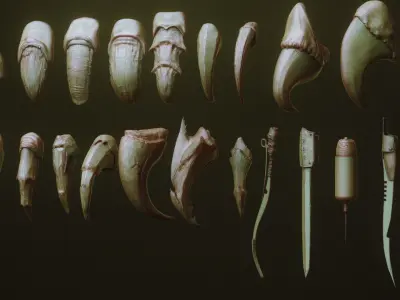 NAILS - 24 Character and Creature Nails 3D model