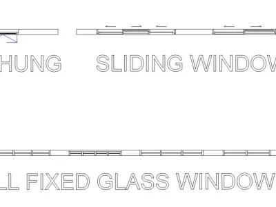 All windows Volume01 Parametric Revit family 3D model 3D model