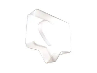 Socail Media Heart Bubble v1 014 Low-poly 3D model