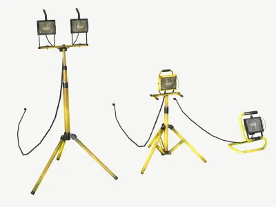 Halogen Work Lights Low-poly 3D model
