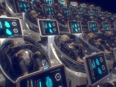 Baby In Capsule Low-poly 3D model