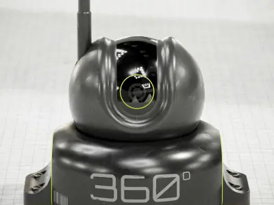 Sci-fi 360 Camera PBR Low-poly 3D model