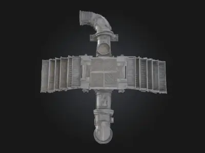 Industrial Pipe Structure  Gritty Framework of Modern Machinery 3D model