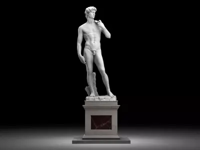 David by Michelangelo Low-poly 3D model