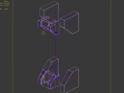 Mechanical-wall column 3D model
