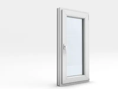 Adjustable and Rigged PVC Window 3D model