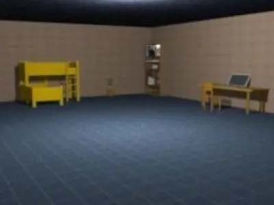 Small room Low-poly 3D model