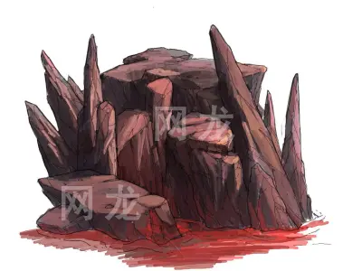 Game Model - Volcano Cliff 02 3D model