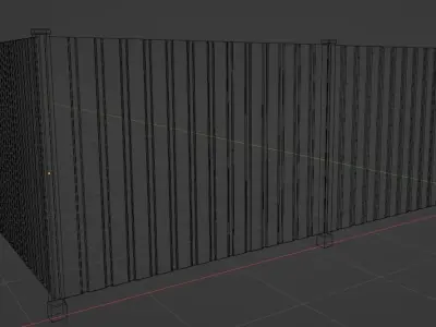 Metal Fence Free low-poly 3D model purchase