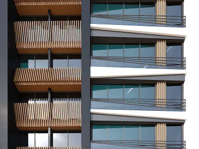 Modern Residential Building 04 3D model