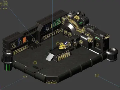 Sci Fi Building - Academy of Sciences Interior 02 3D model