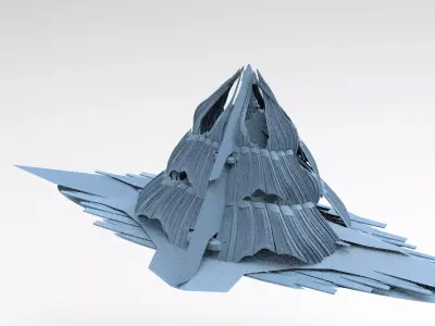 Alien Moss Ruins Alien Shard Dome 3  3D model