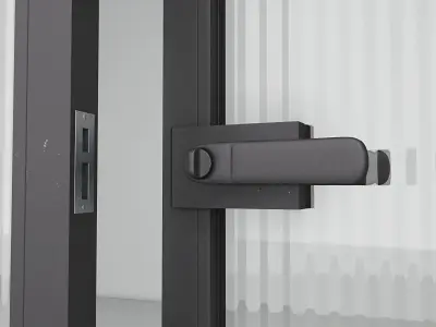 Aluminium door 4x 3D Model Pack