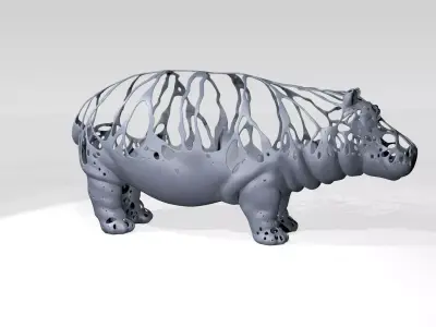 Hippo Dust Voronoi 3D model