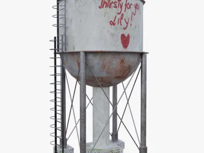 Water Towers 3D Model Pack