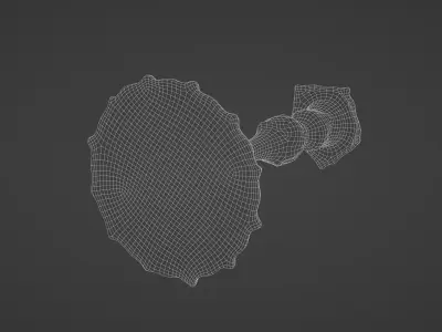 Antique Candle Stick Low-poly 3D model