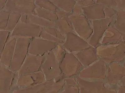 Terracotta Flagstone Patio Texture