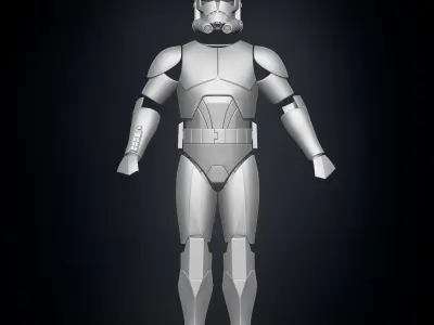Phase 2 Animated Clone Trooper Armor 3D print model