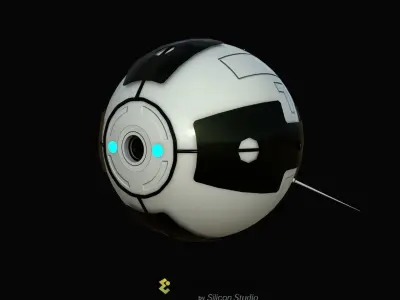 Sci-Fi Recon Drone Low-poly 3D model