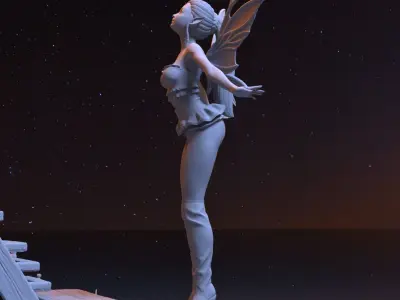 FAIRY AND DWARF DIORAMA 3D print model