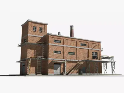 Factory xx20 Low-poly 3D model