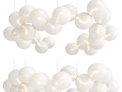 Modern Bubble Shade Lighting 3D model