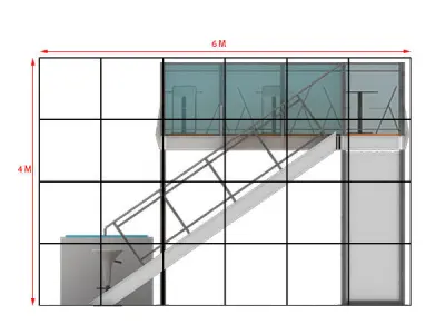 Maxima structure 3x6 double deck 3D model