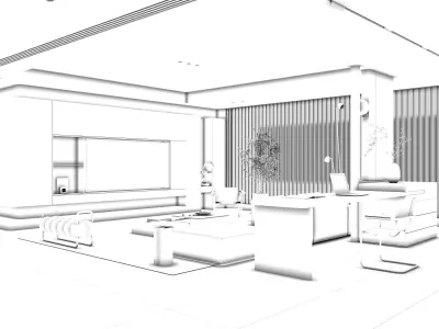 Living room 3D model 3D model get