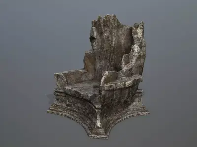 Throne Low-poly 3D model