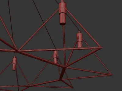 GITTER geometric chandelier 3D model