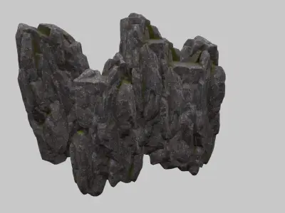 mount rock Low-poly 3D model