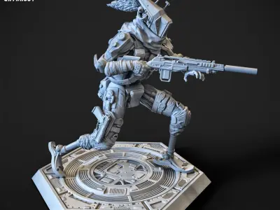 Skinny Ground Running Robot 100mm 3D print model