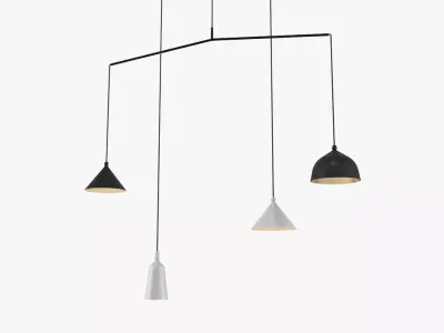 Contemporary Hanging Pendant Lamp 3D model