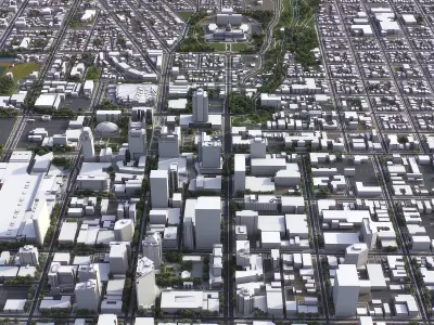 Salt Lake City Low-poly 3D model