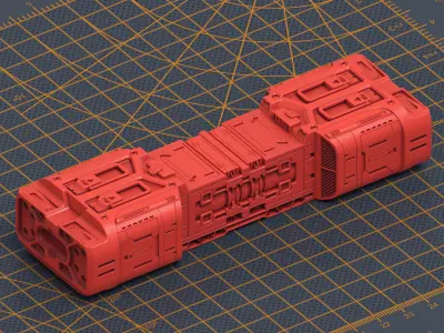 Mech Warrior Hard Surface Kitbash 5 of 20 3D model