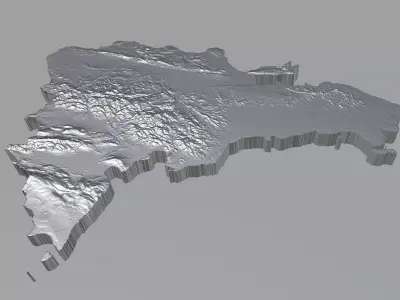 Dominican Republic Country Terrain 3D model