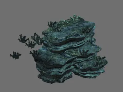 Undersea-Dragon Palace Hall-Props-Plants 3D model