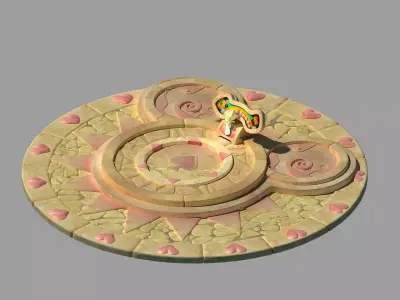 Disney main city - Mickey platform 03 3D model