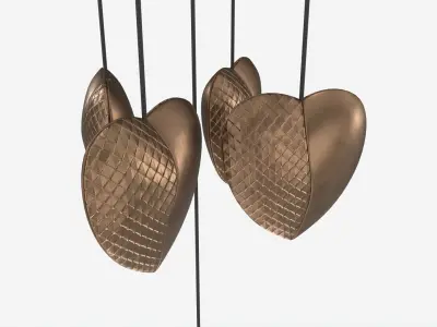 Metal Tube Wind Chimes Feng Shui 3D model